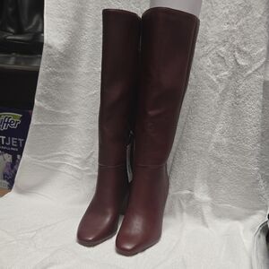 a new day Burgundy Over the Knee Boots